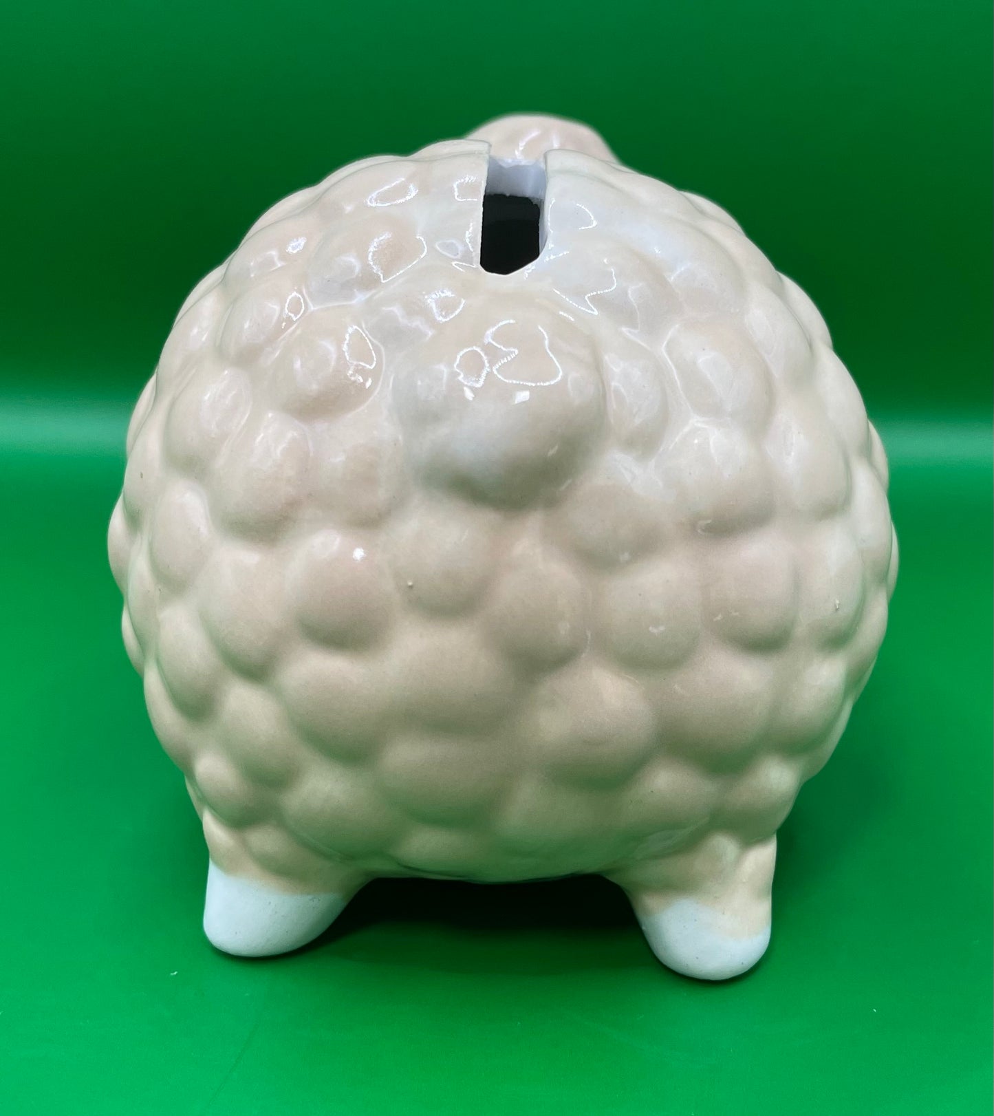 Spaarpot Sheep wit/beige aardenwerk