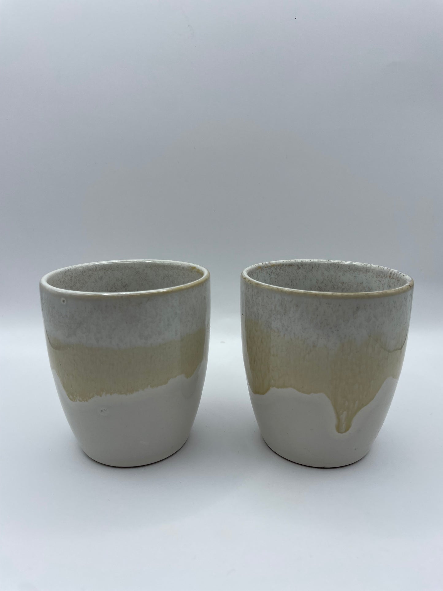 Set koffie mokken beige tintjes koffie lava