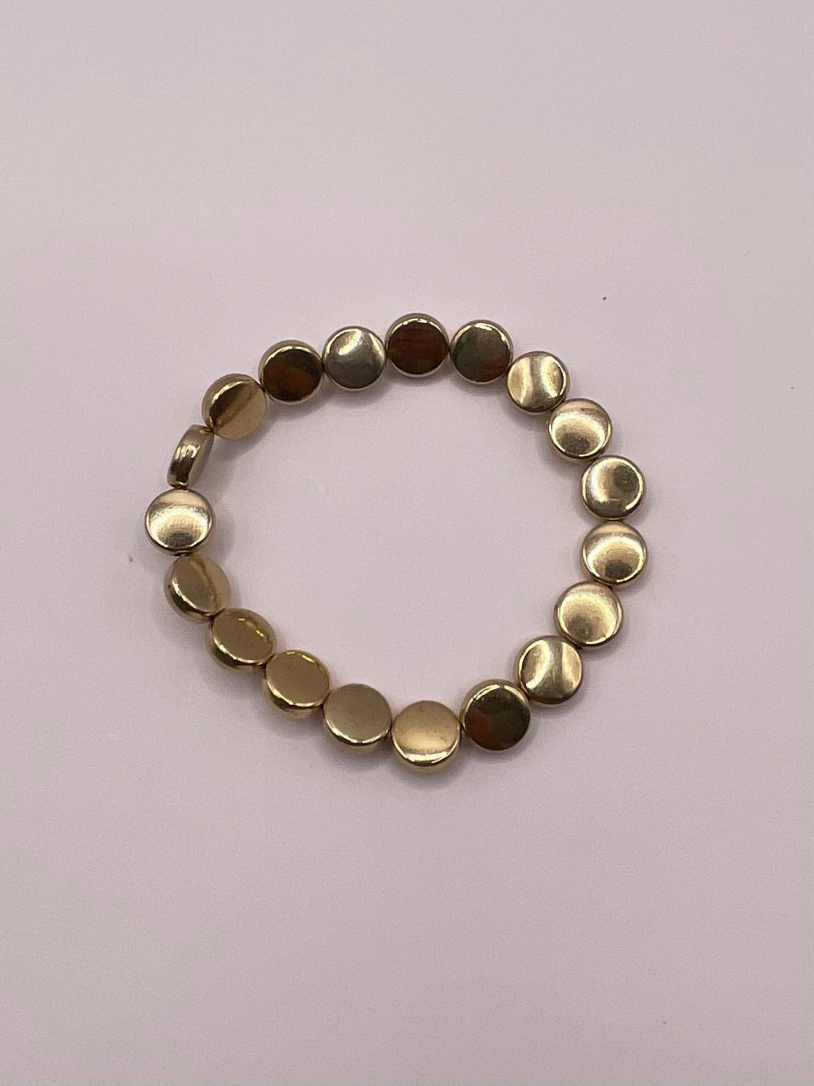 Stretch armband gold circle