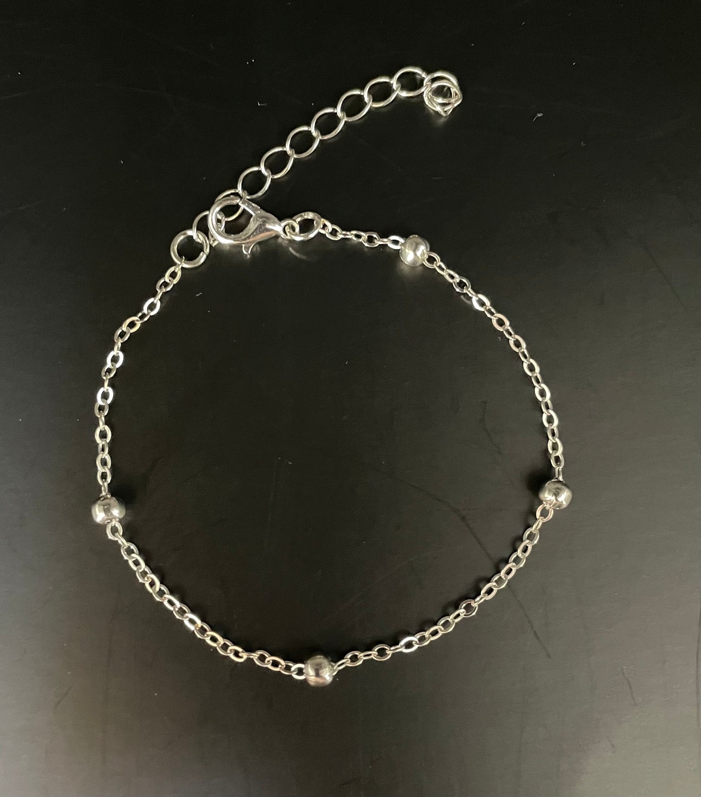 Armband zilver schakel oog bal 18 plus 5,5