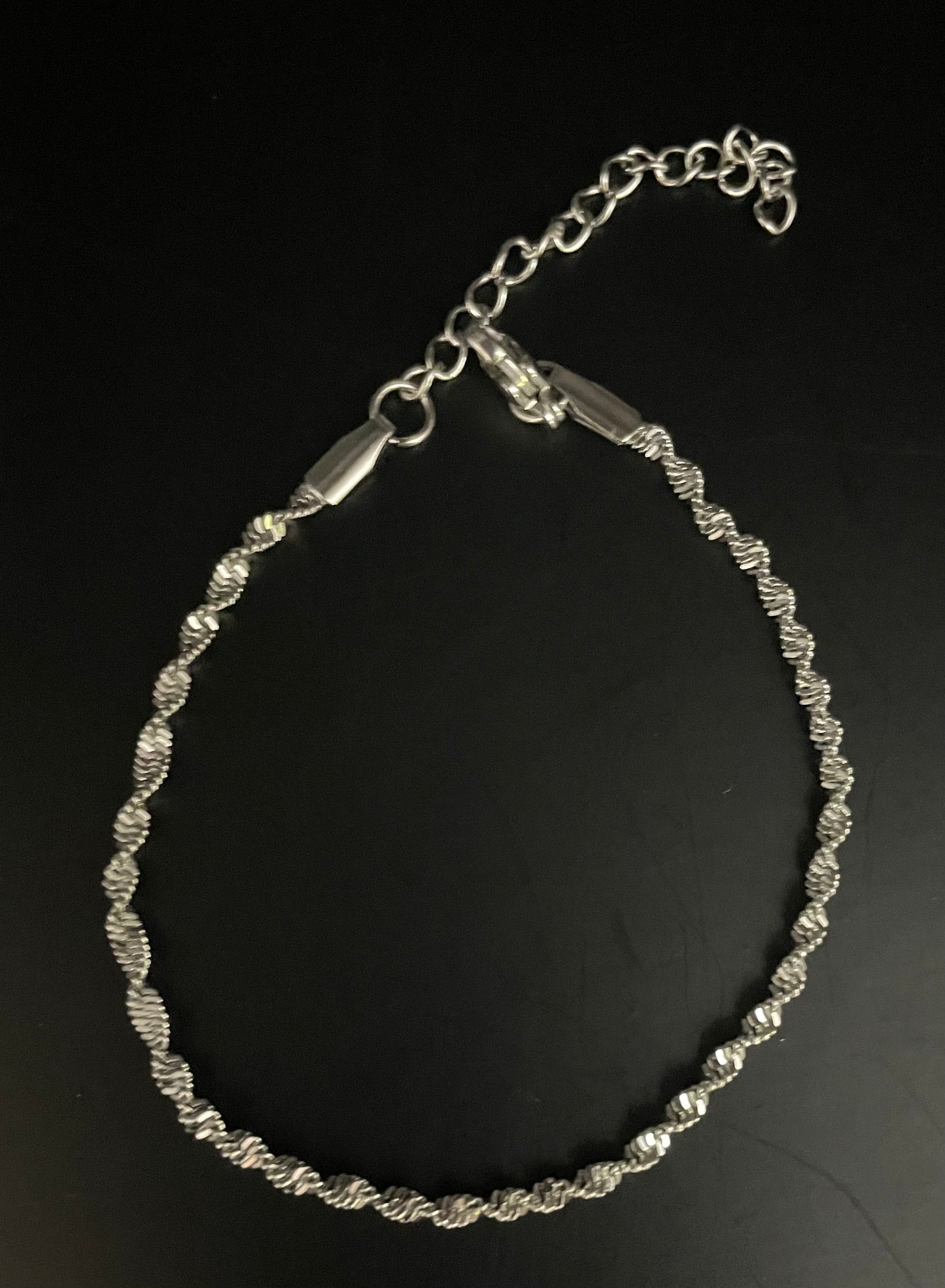 Armband zilver draai schakel 17,5 plus 5 cm