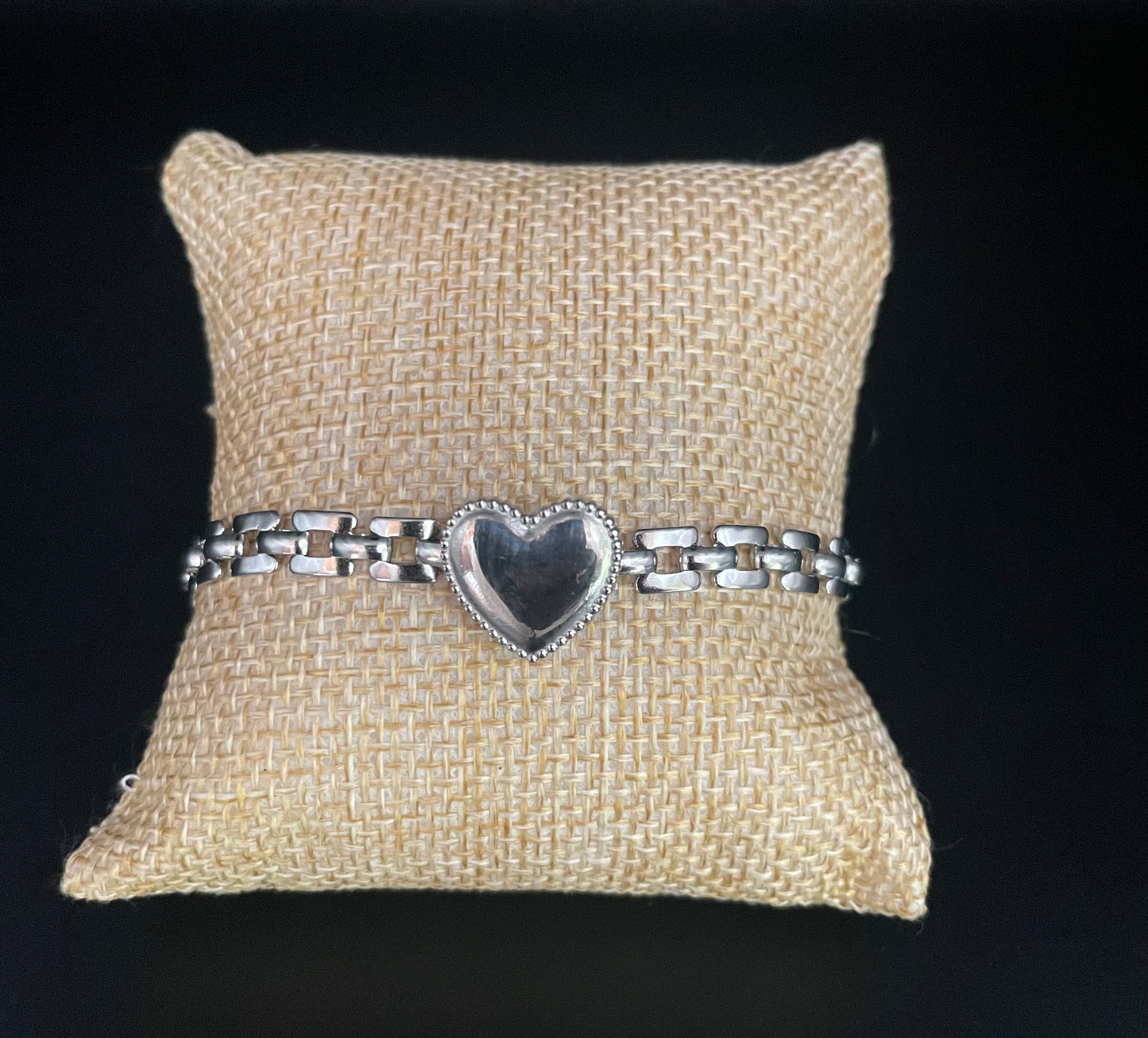 Armband zilver schakel hart 16 plus 6 cm 5mm b