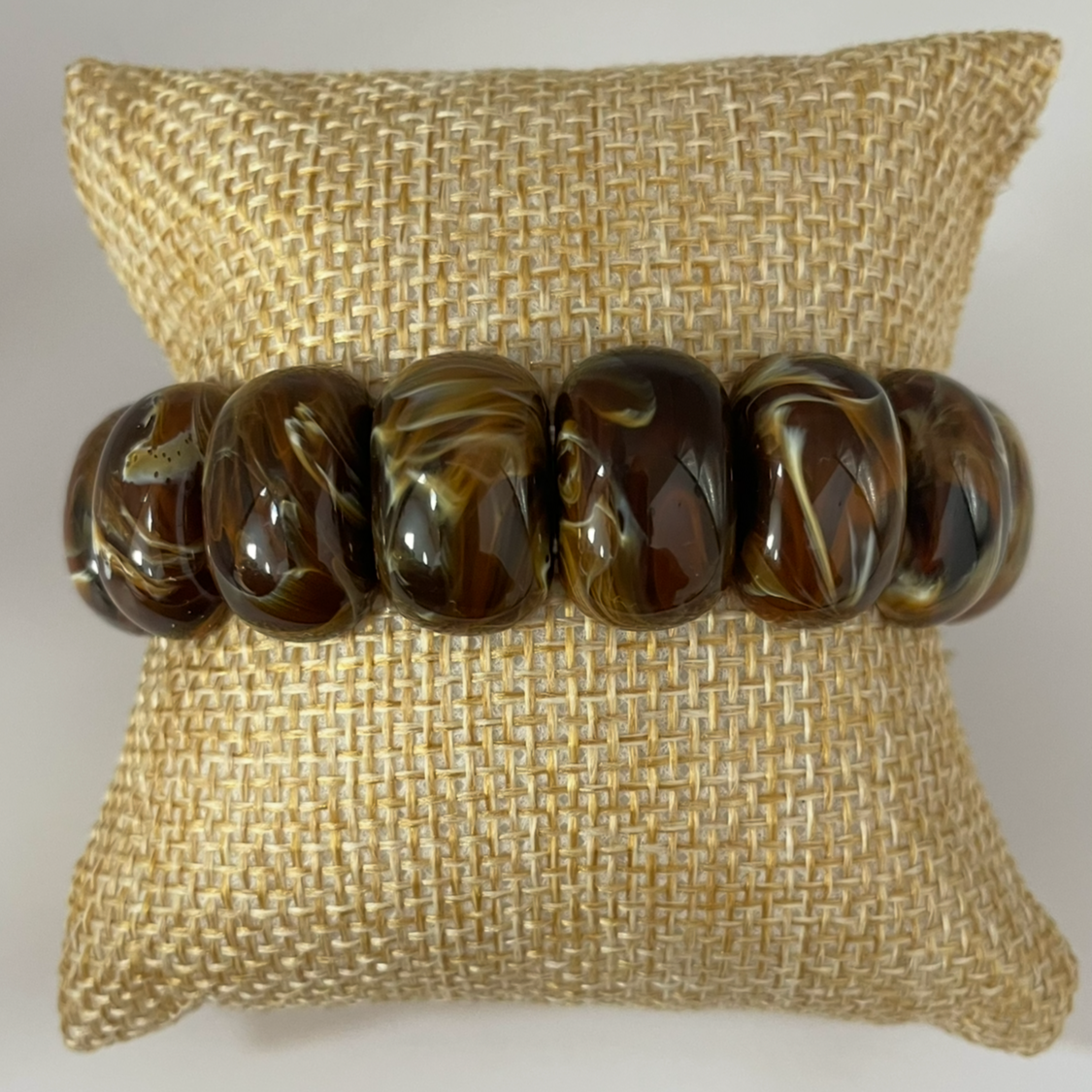 Amber kralen armband ( binnenmaat 6 cm)