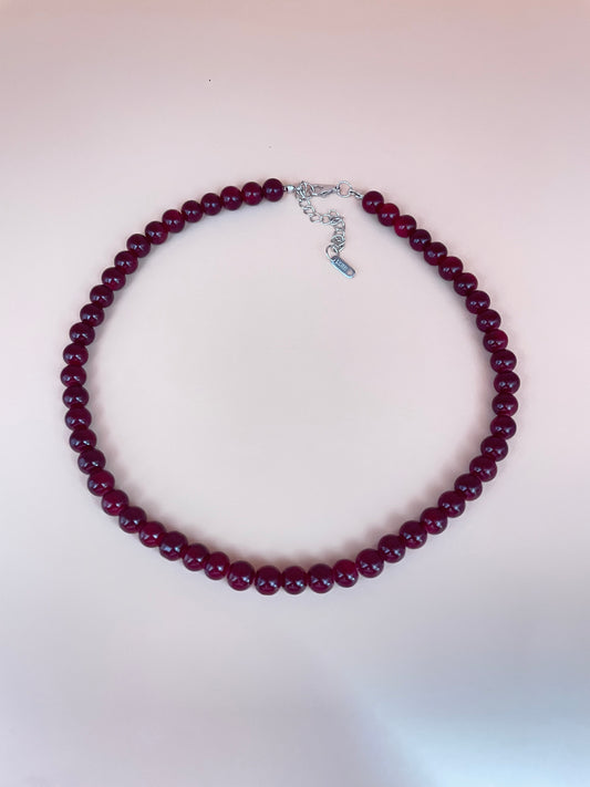 Kralen ketting bordeaux
