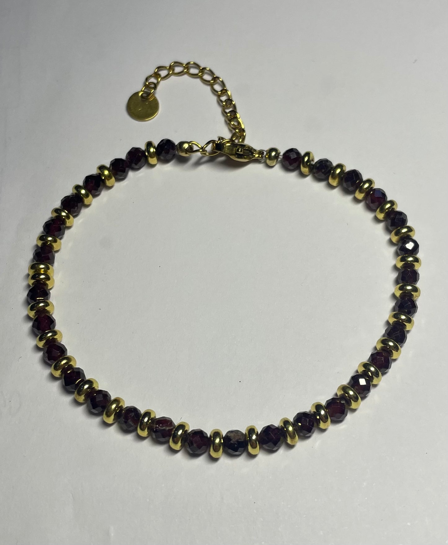 Granaatsteen kraaltjes armband 18 cm plus 5 cm