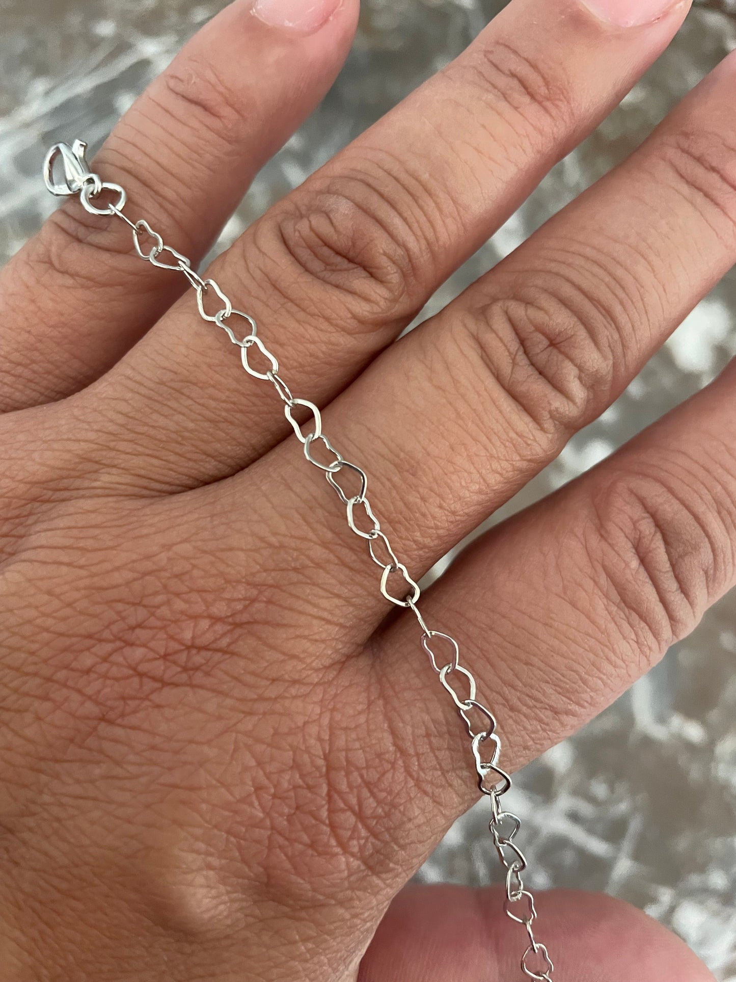 Armband LOVE 18 plus 5 cm zilver