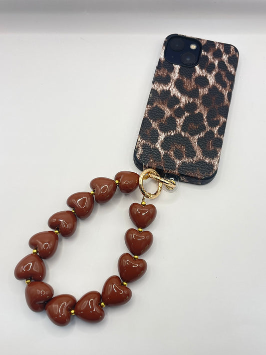 Bold shine hearts phone cords bruin