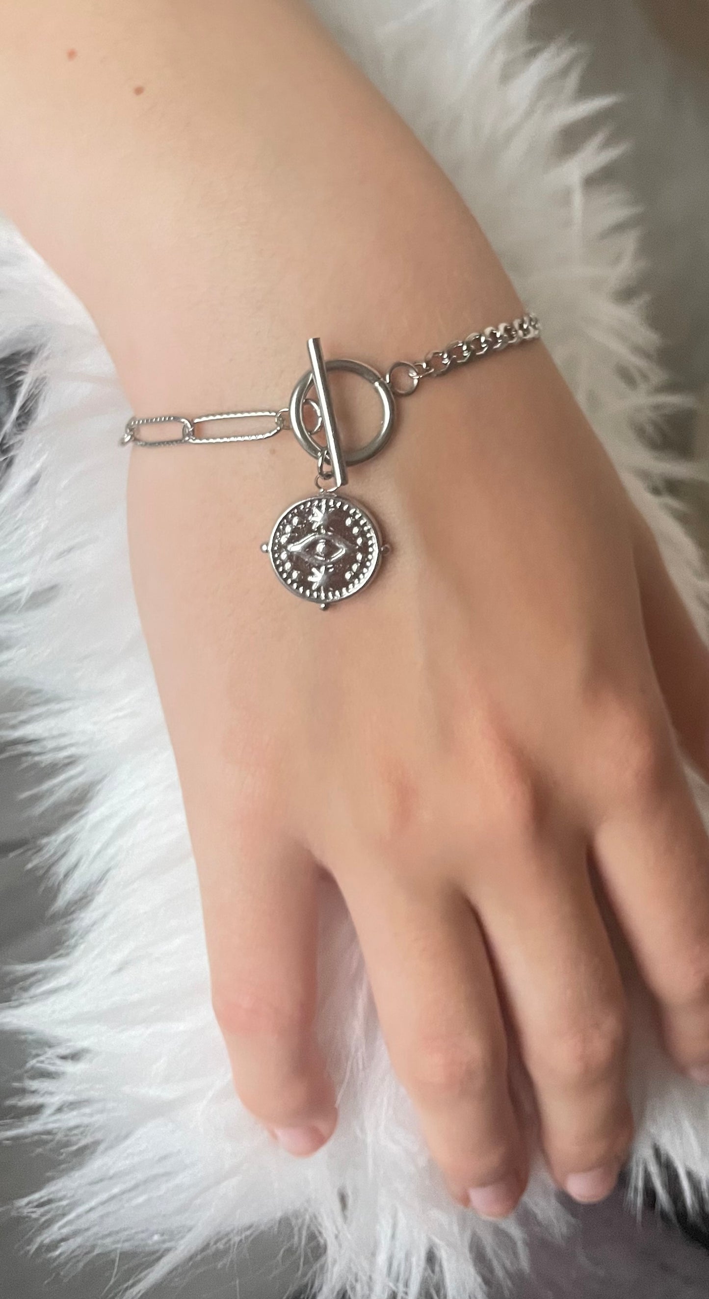 Locked eye armband