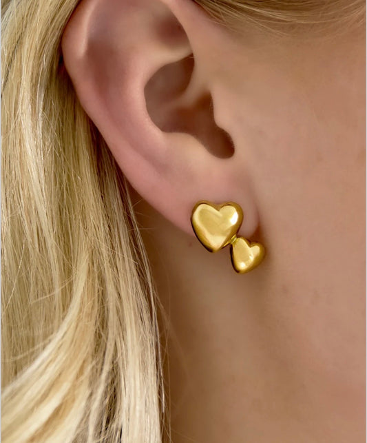 oorbellen heart stainless steel