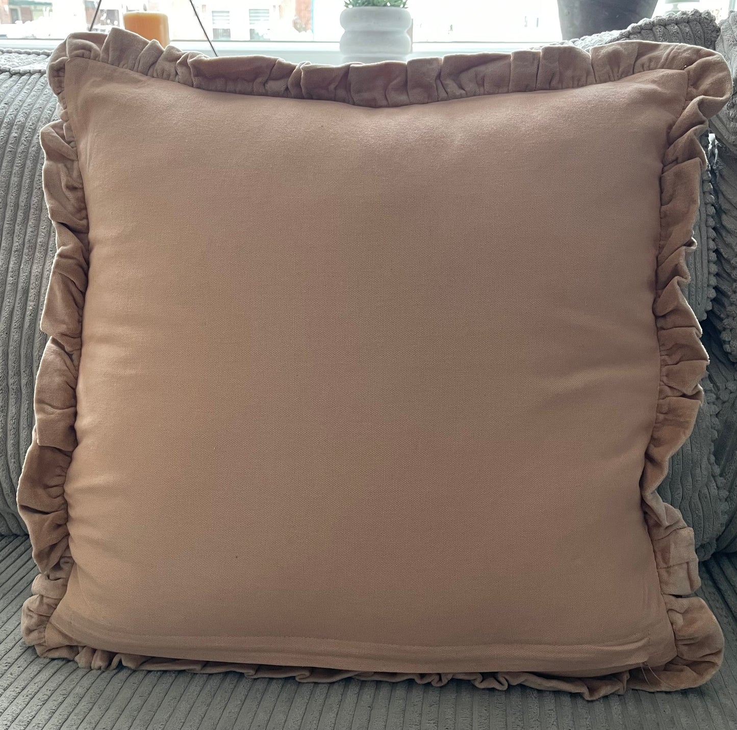 kussen batik met roezel rose incl. binnen kussen 45x45cm