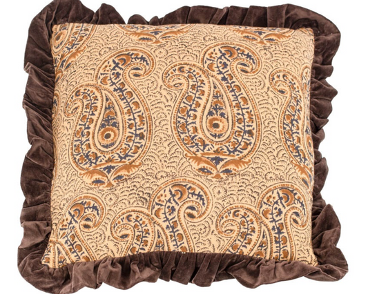 kussen batik roezels roze 45 x45 cm incl. binnen kussen