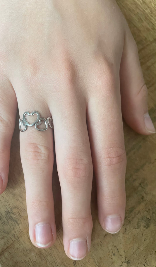 Bubble heart ring