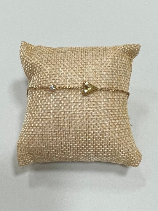 Hart/diamand armband