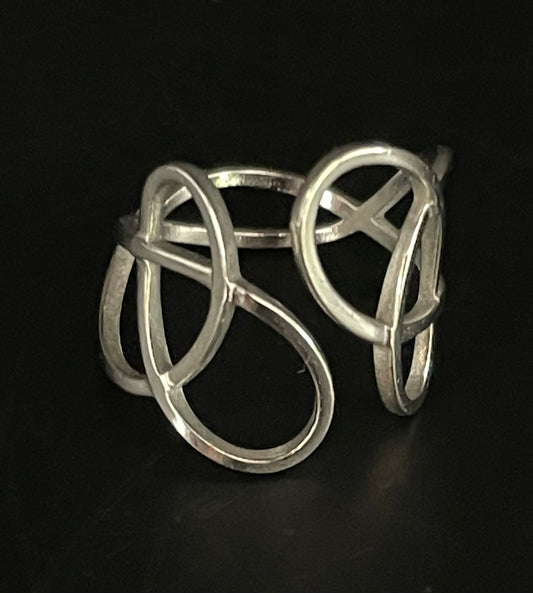 Ring romantiek stainless steel verstelbaar