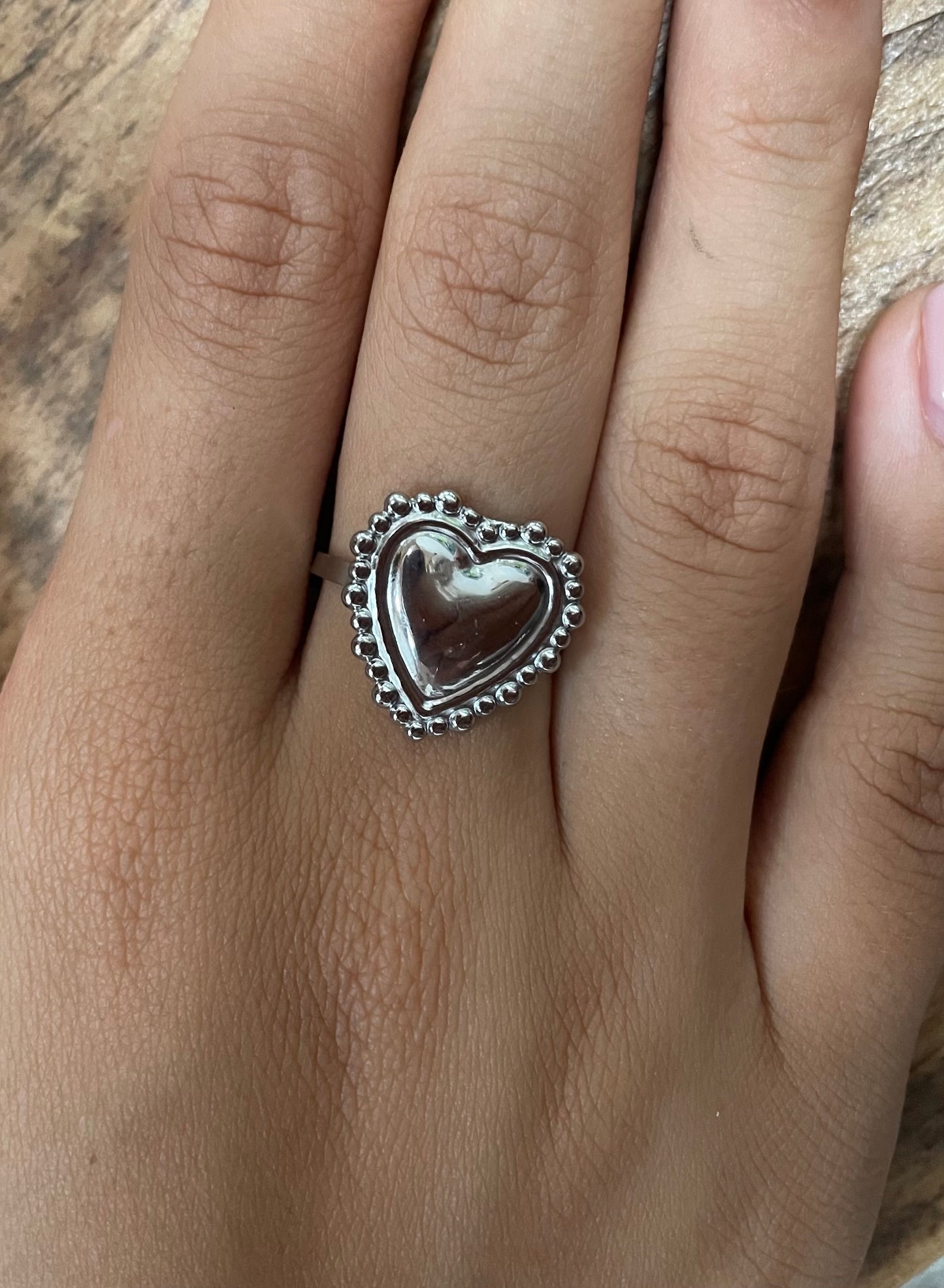 Silver color heart