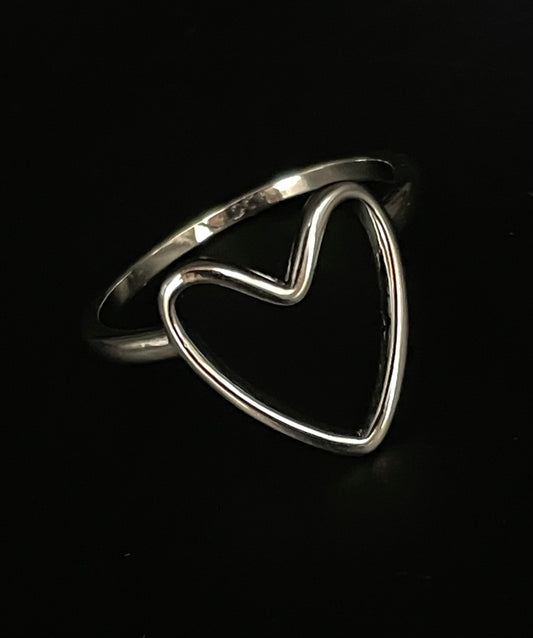 ring hart zilver 925 2,1 cm