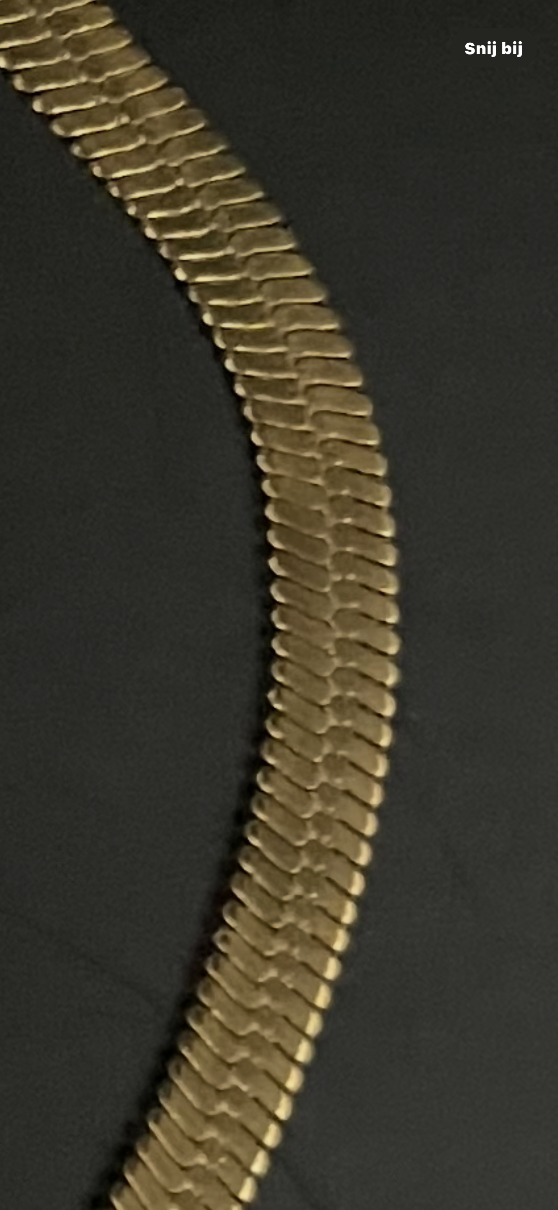 Armband goud 17,8 plus 5 cm 3mm b plat