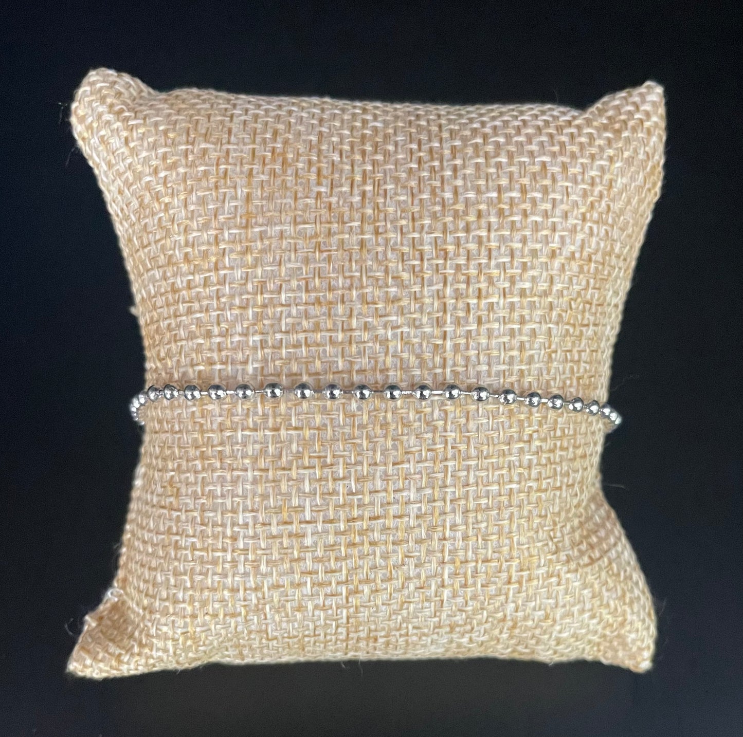 Armband zilver bolletjes mini 18,5 plus 4,5