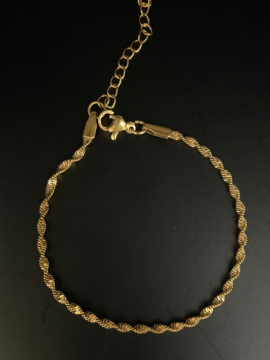 Armband goud draaischakel 17,5 plus 5 cm