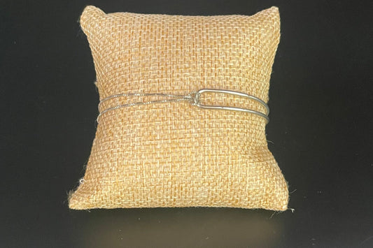 Armband zilver 925 klein mt rond gedeelte 4,1 cm 9,6 plus 5,5