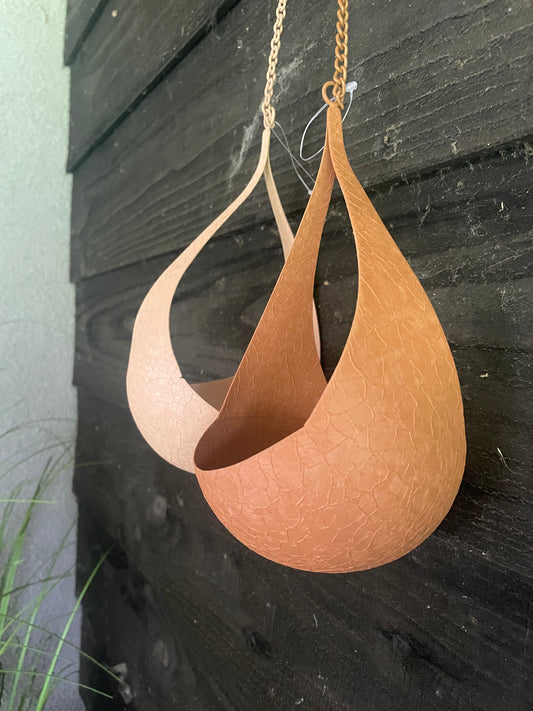 Metalen voederbakje voor vogeltjes in twee kleuren verkrijgbaar beige/ taupe