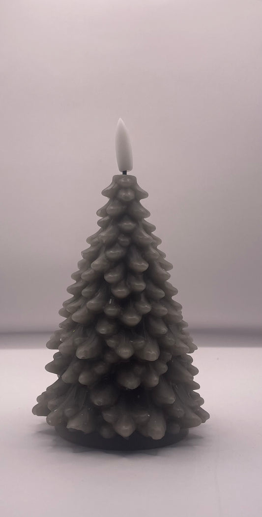 LED wax.Baum 3d Flamm 15 b x 9 h taupe/grijs