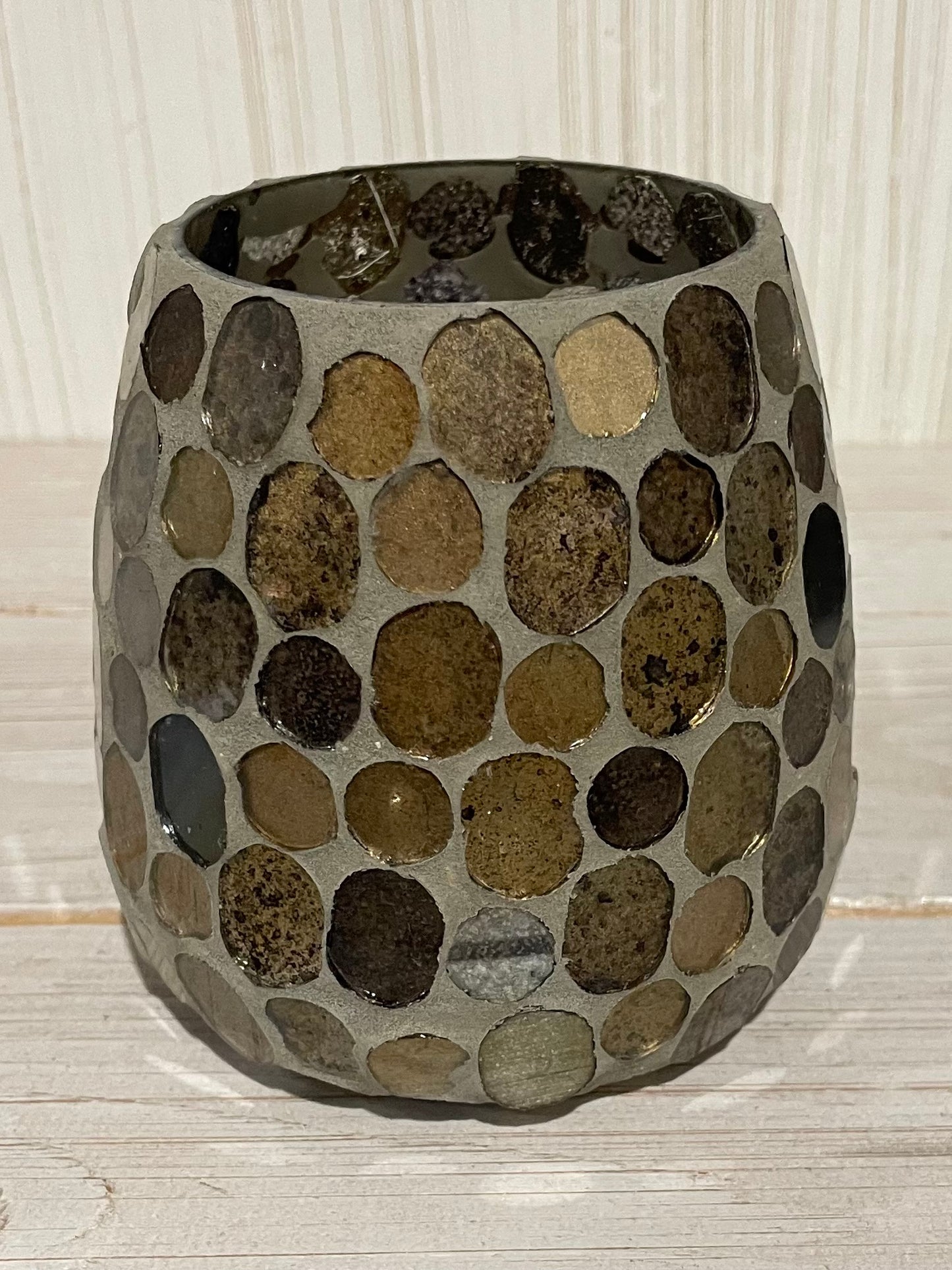 Windlicht stones S multicolour glas 10 h x 9 b