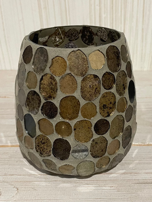 Windlicht stones S multicolour glas 10 h x 9 b