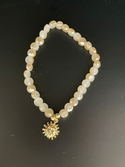 stretch Kralen armband met zonnetje